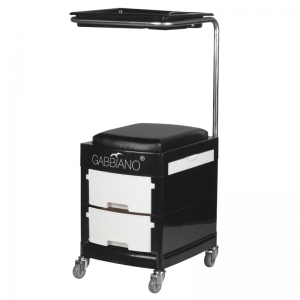 Pomocnik - taboret do pedicure 16 plus czarny/biały  (125885)