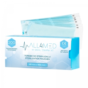 All4med torebki do sterylizacji w autoklawie 57 mm x 105 mm 200 szt. (126241)