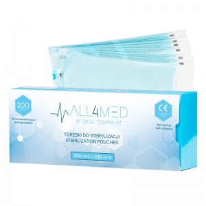 All4med torebki do sterylizacji w autoklawie 100 mm x 230 mm 200 szt. (126243)