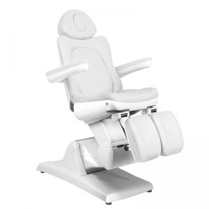 Fotel kosmetyczny elektr. Azzurro 870S pedi 3 siln. biały (106670)