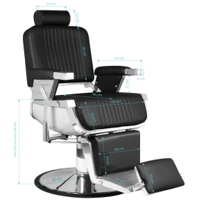 Hair System fotel barberski Royal X czarny (124710)
