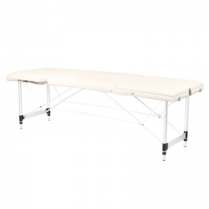 Stół składany do masażu aluminiowy komfort Activ Fizjo 3 segmentowy cream  (130790)