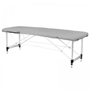Stół składany do masażu aluminiowy komfort Activ Fizjo 2 segmentowy szary  (130826)