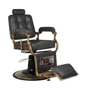 Gabbiano fotel barberski Boss HD Old Leather czarny (131780)