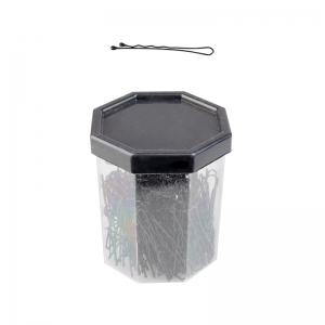 Wsuwki fryzjerskie do włosów E-62 150 szt. 4,9 cm czarne (133255)
