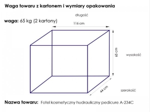 ACTIVESHOP Fotel kosmetyczny hyd. A 234C pedi biały
