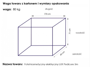 ACTIVESHOP Fotel kosmetyczny elektr. Lux pedi 5M