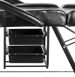 ACTIVESHOP Fotel kosmetyczny A202 z kuwetami czarny 