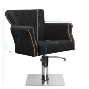 Hair System fotel fryzjerski BER 8541 czarny  (125408)