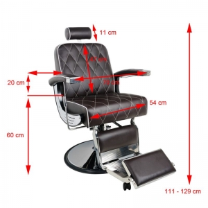 Gabbiano fotel barberski Imperial brązowy (112592)