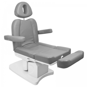 Fotel kosmetyczny elektr. Azzurro 708A 4 siln. szary podgrzewany (124626)