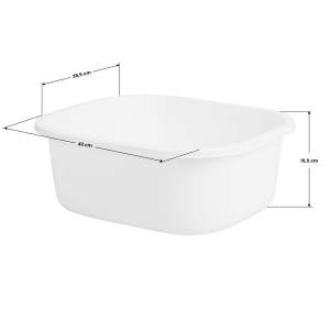 Brodzik do pedicure na kółkach biały (126397)