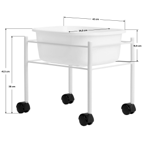 Brodzik do pedicure biały prosty (104917)