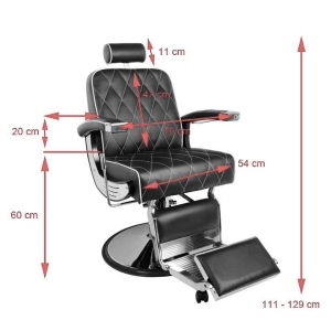 Gabbiano fotel barberski Imperial czarny (112449)