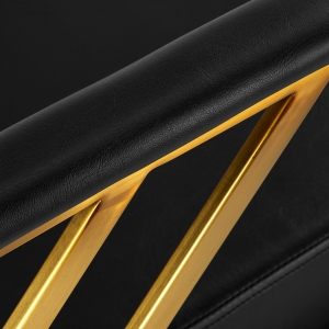 Gabbiano fotel fryzjerski Genua złoto czarny (148036)