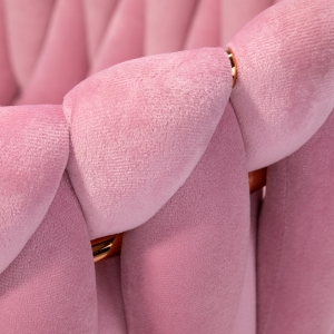 4Rico krzesło QS-GW06G aksamit różowe (150121)