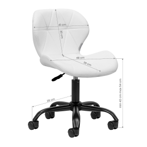 Taboret kosmetyczny QS-06B czarno biały (150117)