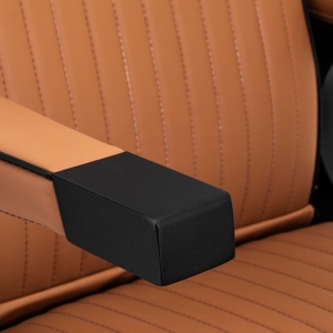 Gabbiano fotel barberski Visionerio jasnobrązowy czarna rama (152037)