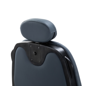 Gabbiano Fotel barberski Francesco grafitowy z czarną szczotkowaną ramą (153413)