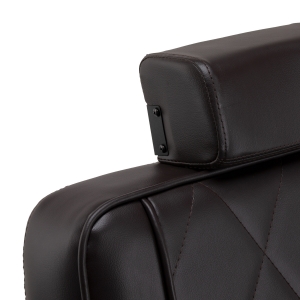 Hair System fotel barberski BM88066B brązowy czarna rama (154180)