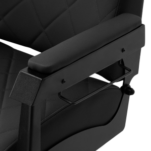 Gabbiano Fotel barberski Bruno czarny z czarną ramą (153407)