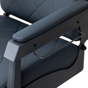 Gabbiano Fotel barberski Bruno grafitowy z grafitową ramą (153409)