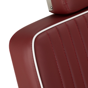 Gabbiano fotel barberski Visionerio czerwony chrom rama  (155244)