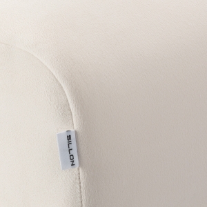 Fotel zabiegowy do rzęs Sillon Umbra biały welur ze złotą podstawą (155739)