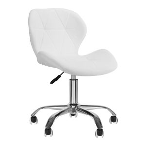 Taboret kosmetyczny QS-06 biały (141199)