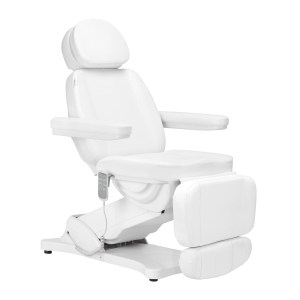 Elektryczny fotel kosmetyczny SILLON CLASSIC 4 silniki z kołyską biały  (148290)