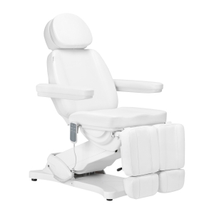 Elektryczny fotel kosmetyczny SILLON CLASSIC 3 silniki z kołyską pedi biały  (148292)