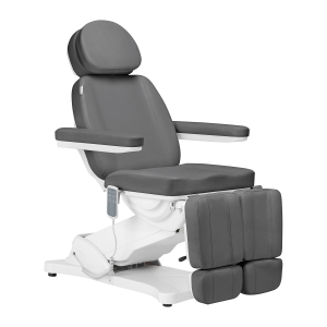 Elektryczny fotel kosmetyczny SILLON CLASSIC 3 silniki z kołyską pedi szary (148293)