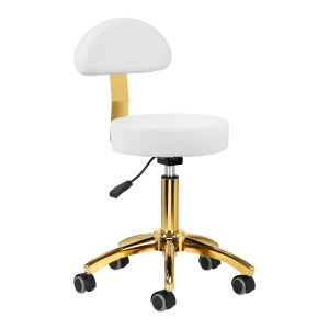 Taboret kosmetyczny AM-304G złoto biały (148126)