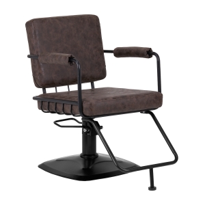 Gabbiano fotel fryzjerski Katania Loft Old Leather ciemny brąz (147875)