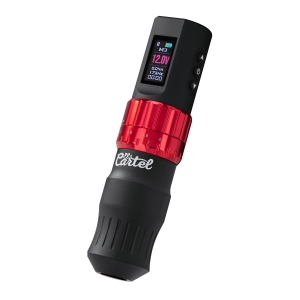 EL CARTEL VISPA Bezprzewodowa maszynka do tatuażu czarno/czerwona (150975)