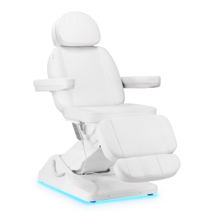 Elektryczny fotel kosmetyczny SILLON Luxury 3 silniki biały (150222)
