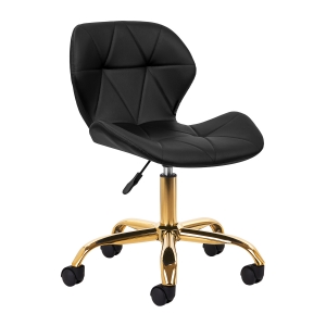 Taboret kosmetyczny QS-06G złoto czarny (150114)