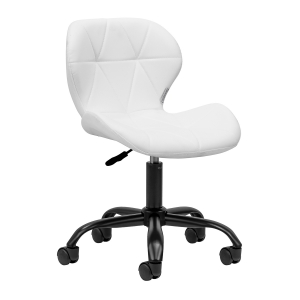 Taboret kosmetyczny QS-06B czarno biały (150117)
