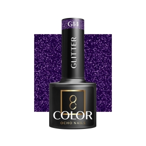 OCHO NAILS Lakier hybrydowy glitter G14 -5 g (150673)