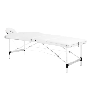 Balance stół składany do masażu aluminiowy 3 segmentowy white (155274)