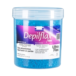 Depilflax 100 elastyczny wosk do depilacji o niskiej temperaturze topnienia perłowy niebieski 600g (154894)
