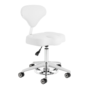 ACTIVESHOP Taboret kosmetyczny Azzurro 156-F bump-up śnieżnobiały (155913)