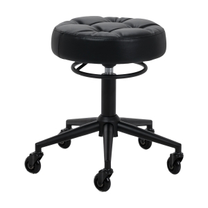 ACTIVESHOP Taboret fryzjerski Gabbiano D054 czarny z czarną podstawą (155869)