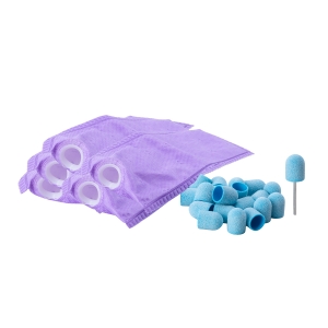 ACTIVESHOP Zestaw pedicure 5 filtrów do frezarki EXO, nośnik gumowy 13mm, kapturki EXO Med Cap (155852)