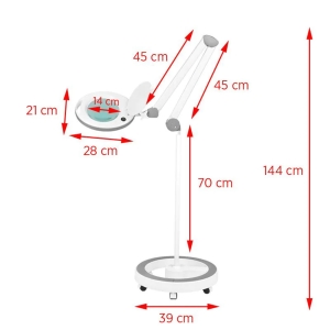 ACTIVESHOP Lampa lupa Elegante 6014 60 led smd 5d ze statywem