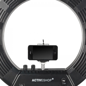 ACTIVESHOP Lampa pierścieniowa Ring light 18&quot; 48W led czarna + statyw