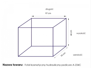 ACTIVESHOP Fotel kosmetyczny hyd. A 234C pedi biały