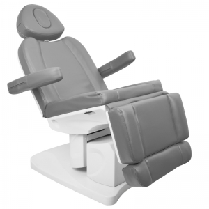 Fotel kosmetyczny elektr. Azzurro 708A 4 siln. szary podgrzewany (124626)