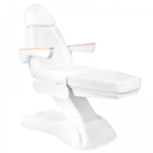 Fotel kosmetyczny elektryczny SILLON Lux 273b + taboret 304 biały (125907)