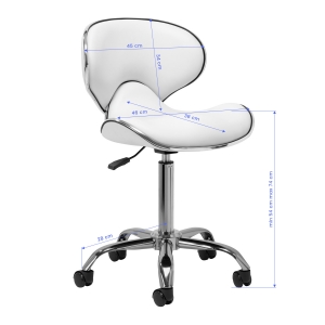 Gabbiano taboret kosmetyczny Q-4599 biały (106672)